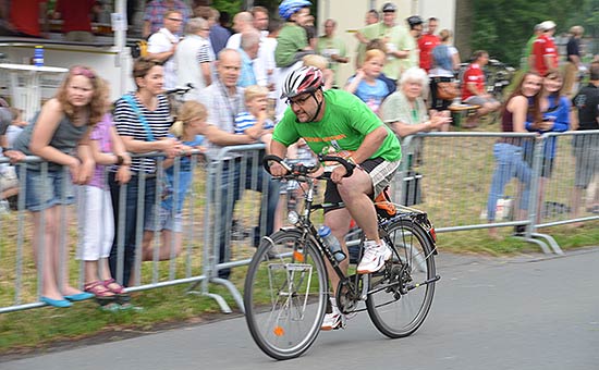 Beim Radrennen...