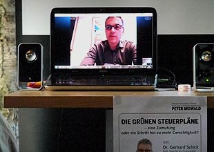 Zugeschalteter Referent