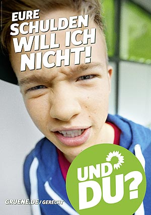 Plakat: Eure Schulden will ich nicht!