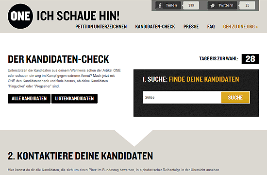 Kandidatencheck: ONE – Ich schaue hin!