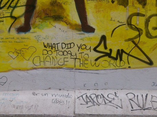 What did you do today to change the world?