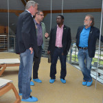 In der Therme, hier schon mit Frank Habineza aus Rwanda