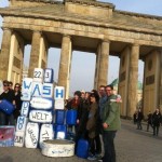 Peter Meiwald beim Flashmob von Viva con Aqua und Welthungerhilfe