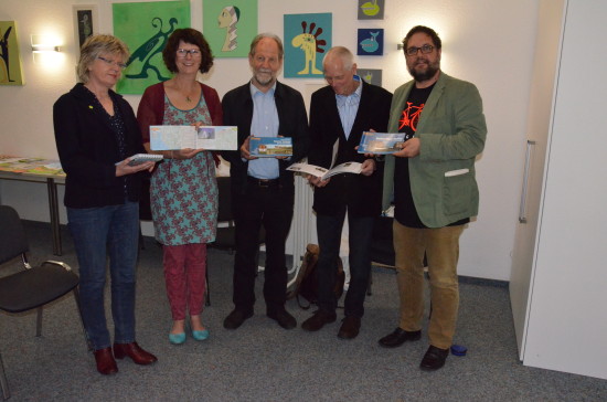 (v.l.n.r.): Rita Schilling (GRÜNES Ratsmitglied Stadt Oldenburg), Susanne Menge (MdL), Michael Cramer (MdEP), Dr. Wolfgang Oschkenat (Corpus Gesundheit) und ich.