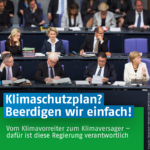 Klimaschutzplan 2050 wurde einfach vond er Tagesordnung des Kabinetts der Bundesregierung abgesetzt