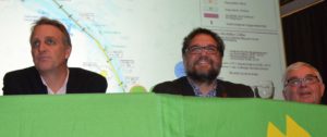 Dank an Joachim Krah (re.), Vorsitzender des GRÜNEN Ortsverbandes Krummhörn, der die Termine mit Stefan (li.) und mir (Mitte) organisiert hat.