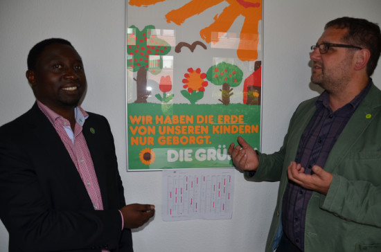 Frank und ich vor historischem GRÜNEN-Plakat