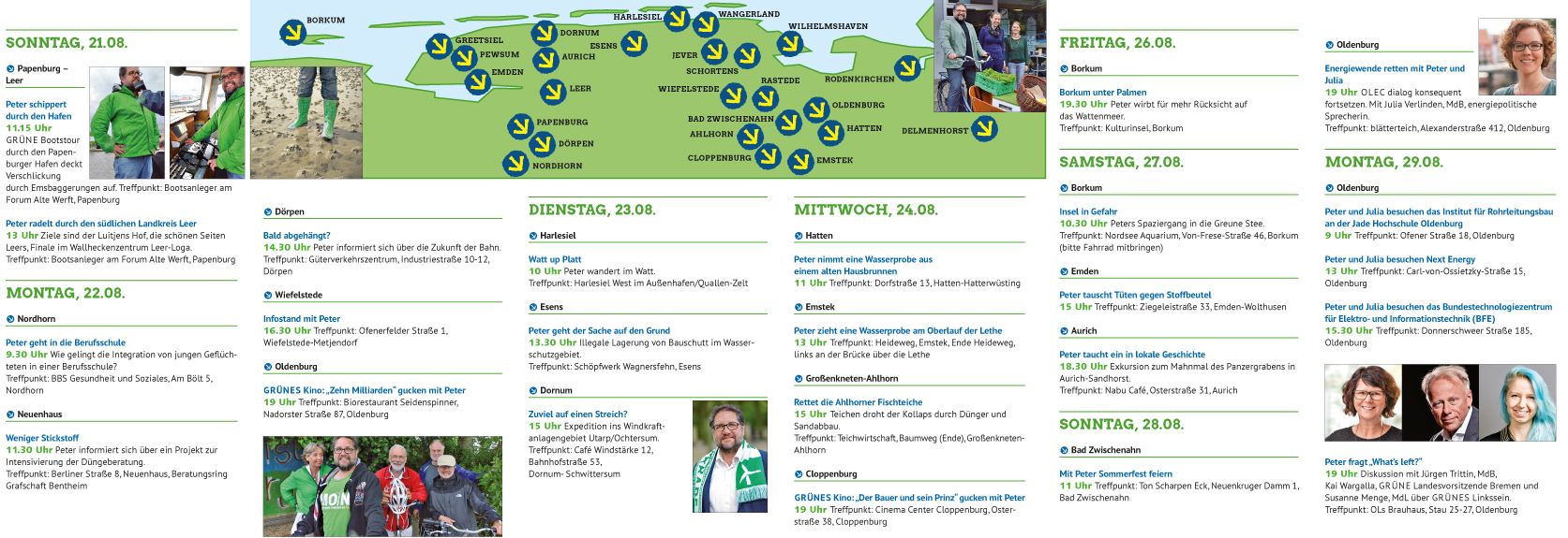 Flyer Sommertour Rückseite